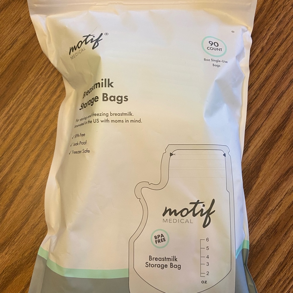 Motif Breastmilk Storage Bags, 90 ct, Unopened